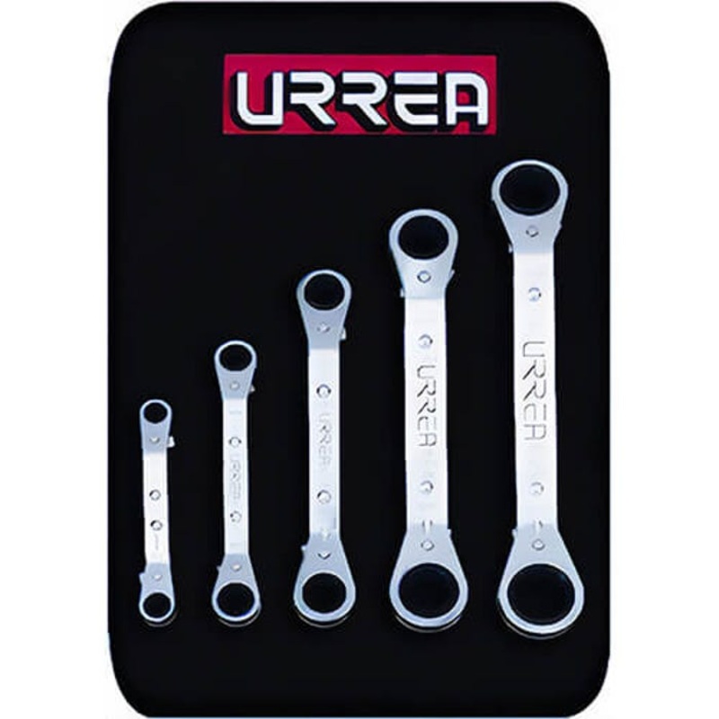 Urrea 1180A Ratchet Wrench Set, 5 pc, Offset
