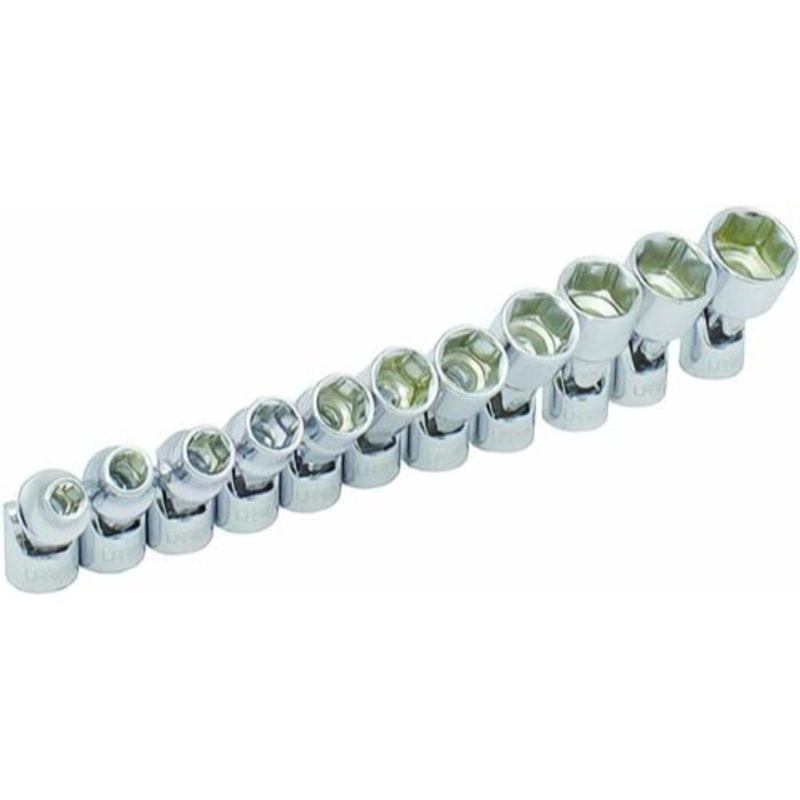 Urrea 4700JM Socket Set, 11 pc, 1/4 in Flex