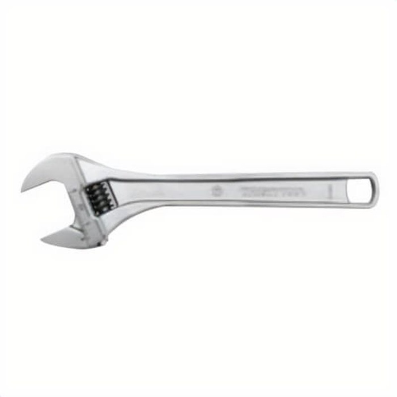 Wright 9AC24 Adjustable Wrench, 2-17/32 in, 24 in OAL, Steel Body, Steel, Polished Chrome
