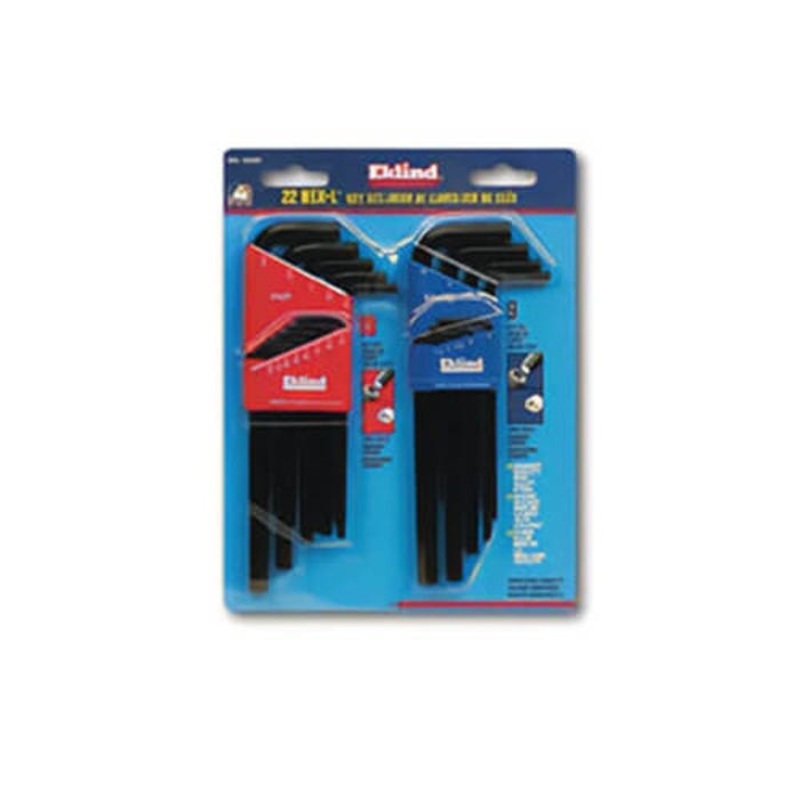 Wright 9E10222 Tool L-Key Sae and Metric Long Arm, 22 pc