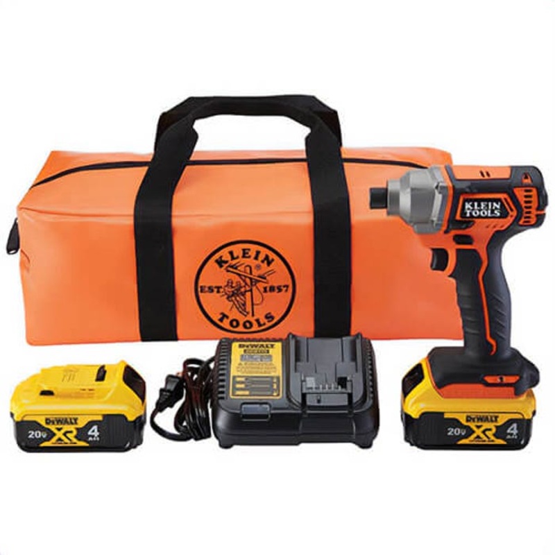 Klein BAT20CD1 BAT Impact Driver, 1/4 in Drive Impact/Power Drive, 210 ft-lb Torque Rating, 20 V, 18 .5 in OAL