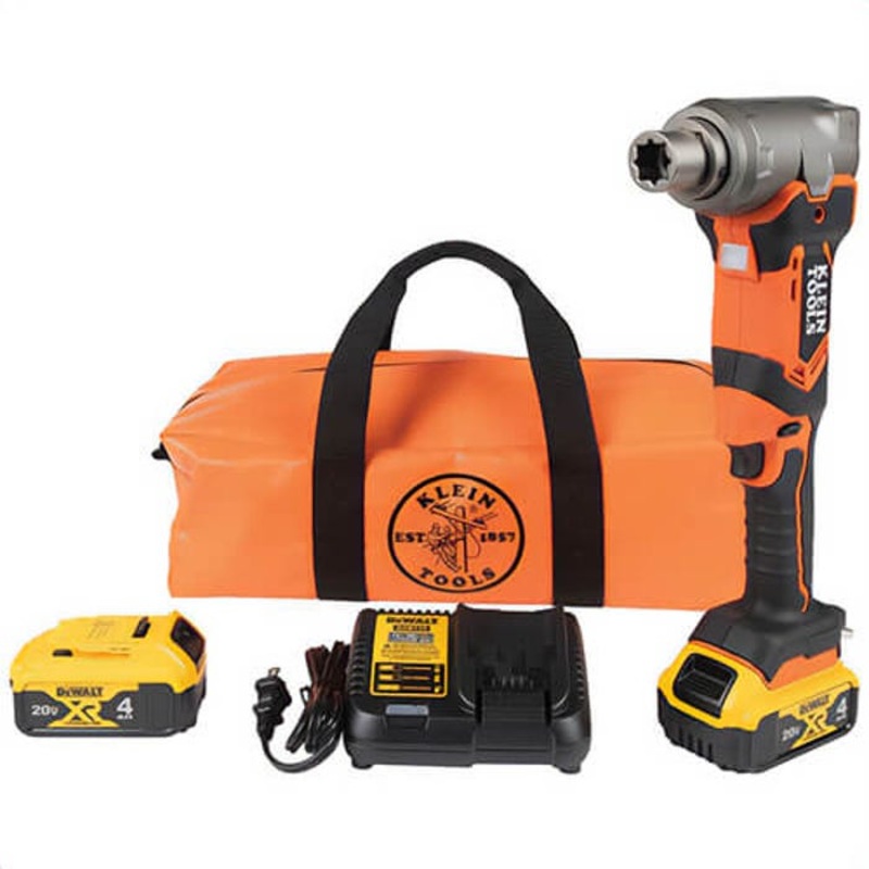 Klein BAT20LW1 Impact Wrench, 1-1/8, 1, 13/16, 3/4 in Drive Square Drive, 300 ft-lb Torque Rating, 20 V, 11.25 in OAL