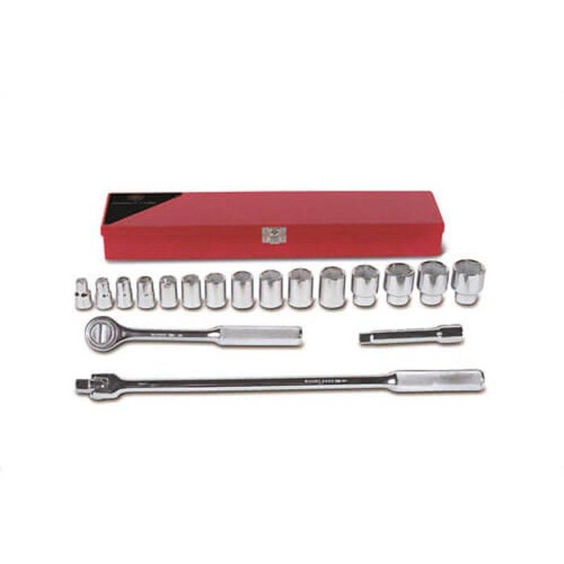 Wright 423 Tool Metal Boxed Set, 18 pc, 1/2 in Drive