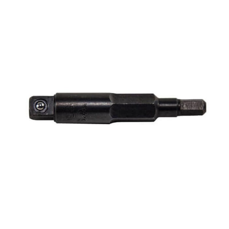 Klein 86939 Hex Key Adapter, Square Wrench Opening Type, 3/16 in, 5/16 in Drive, 1/4 in Wrench Opening, 2-1/8 in OAL