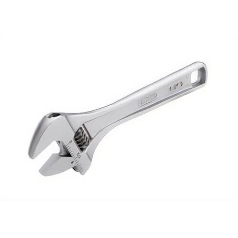 Ridgid 86902 Adjustable Wrench, 3/4 in Wrench Opening, 6 in OAL, 15 Head, I-Beam Handle, Chrome Vanadium Alloy Steel Body