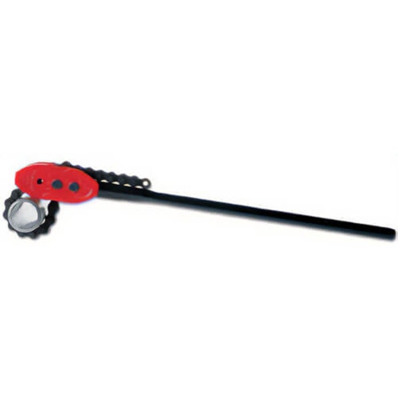 Ridgid 92665 Chain Tong, Reversible, 27 in OAL, 1/4 to 2-1/2 in, 17-1/2 in Chain L, Double End Jaw, Alloy Steel Jaw