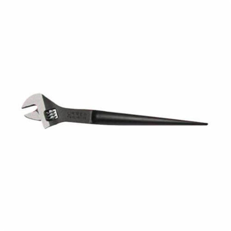 Urrea 712SC Type 1 Adjustable Wrench, 1-1/2 in, 16 in OAL, Alloy Steel Body, Alloy Steel, Black Phosphate, ASME B107.8