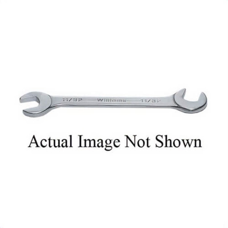 Williams JHW1113A Open End Wrench, Miniature, Imperial, 13/64 in Wrench Opening, 45 Offset, 1/2 x 1/2 in Open End Width