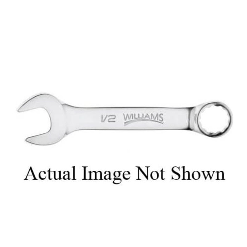 Williams JHW11322 Combination Wrench, Stubby Length, Imperial, 11/16 in Wrench Opening, 12 Points, 5 in OAL