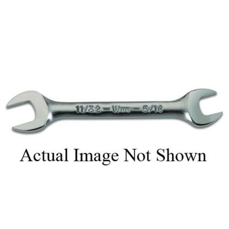 Williams JHWOES-0607 Open End Wrench, Short, Imperial, 3/16 x 7/32 in Wrench Opening, 2-27/32 in OAL, 45 Offset