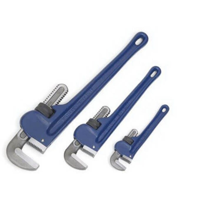 Williams Pipe Wrench Set, Imperial, 8 to 18 in Size, 3 pc, Cast Iron