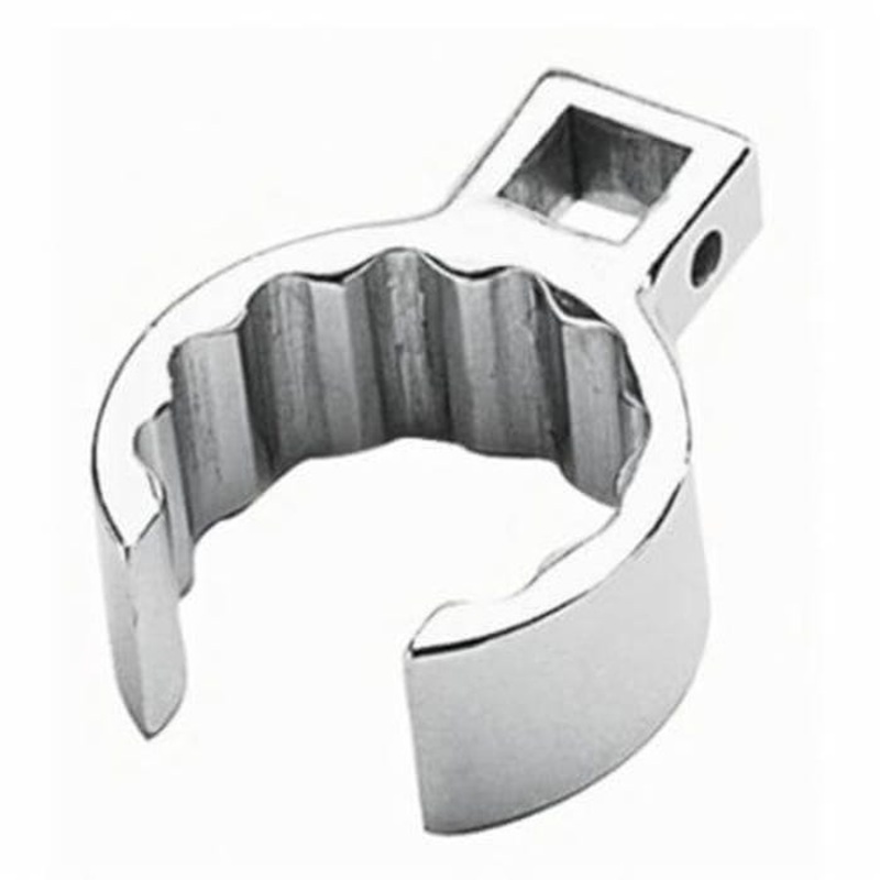Wright 1086 Ball Locking Flare Nut Crowfoot Wrench, 1-1/2 in Wrench, 1/2 in Drive, 12 Points, 1-3/8 in OAL, ASME B107.100, Polished Chrome