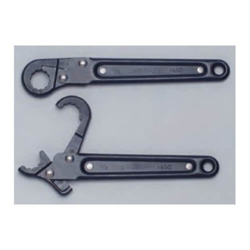 Wright 1654 Flare Nut Wrench, Black Conversion Coated, 3/4 in Ratcheting Wrench, 12 Points, 7-1/4 in OAL, NSN 5120-00-474-7227