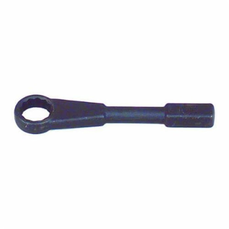 Wright 1876 Heavy Duty Striking Face Box End Wrench, 2-3/8 in Wrench, 12 Points, 12-3/8 in OAL, Alloy Steel, Black Oxide, ASME B107.59