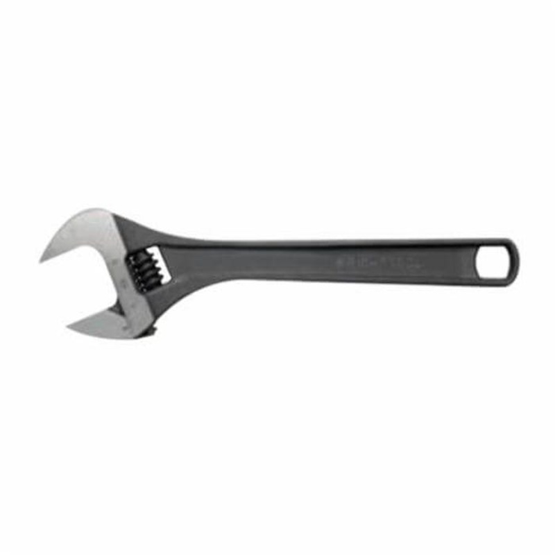 Wright 9AB08 Adjustable Wrench, 1-1/8 in, 8 in OAL, Steel Body, Steel, Industrial Black