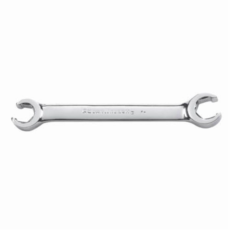 GearWrench 81681 Flare Nut Wrench, Double Head Regular Length, Imperial, Non-Ratcheting Wrench, 3/8 x 7/16 in Wrench Opening