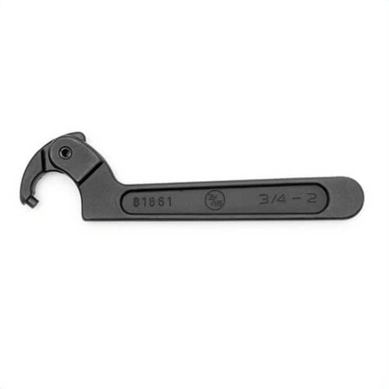 GearWrench 81861 Spanner Wrench, Adjustable Pin, 3/4 to 2 in Capacity, 6.2 in OAL, 3/16 in Pin dia, 5/32 in Pin Length