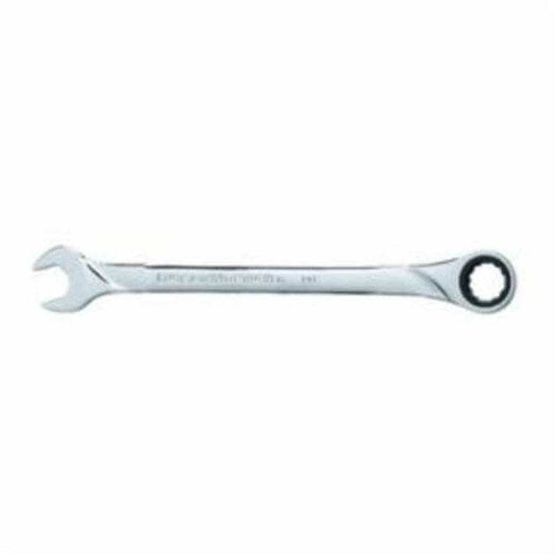 GearWrench 85007 Combination Wrench, Open End, Metric, Standard Ratcheting Wrench, 12 Points, 0/15 Offset