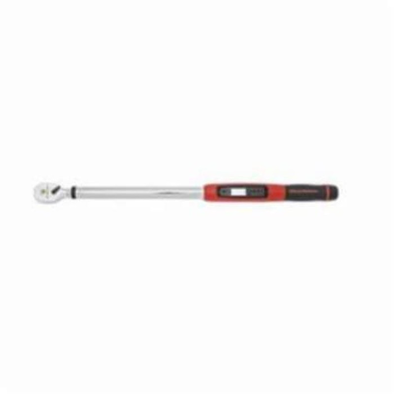 GearWrench 85077 Electronic Torque Wrench, 1/2 in Drive, 25.1 to 250.8 ft-lb Torque, Graduations: 0.1 ft-lb/0.1 N-m, 24.62 in OAL