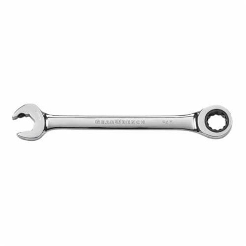 GearWrench 85509 Combination Wrench, Open End, Metric, Standard Ratcheting Wrench Type, 9 mm Wrench Opening, 12 Points
