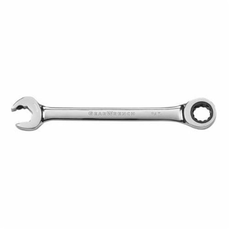 GearWrench 85517 Combination Wrench, Open End, Metric, Standard Ratcheting Wrench Type, 17 mm Wrench Opening, 12 Points