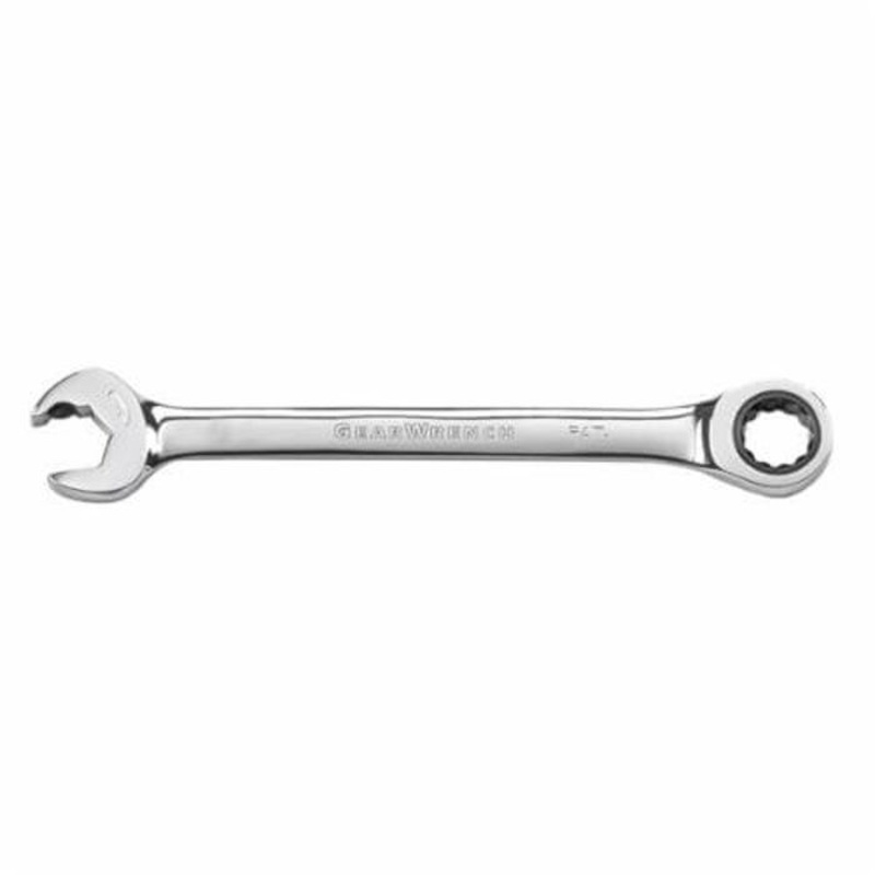 GearWrench 85574 Combination Wrench, Open End, Imperial, Standard Ratcheting Wrench Type, 7/16 in Wrench Opening, 12 Points