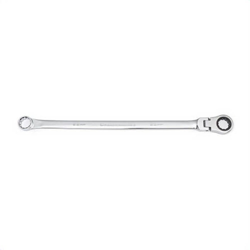 GearWrench 86022 GearBox Box End Wrench, Flex Head Double End, Metric, Ratcheting Wrench Type, 22 mm Opening, 12 Points