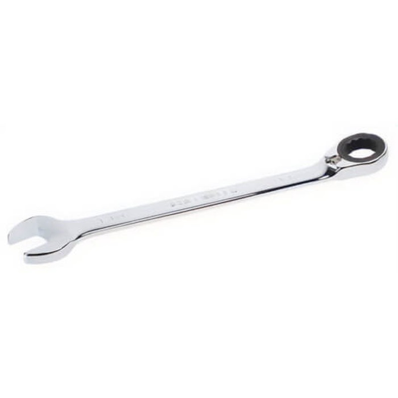 Greenlee 0354-26 Combination Wrench, Ratcheting Standard, Imperial, 1-1/4 in Wrench Opening, 16-1/2 in OAL, 15 Offset, 5 Head