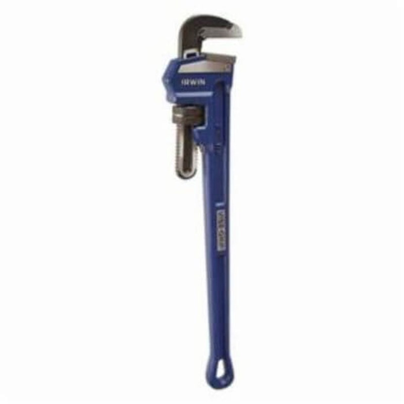 Irwin Vise-Grip 274104 Heavy Duty Pipe Wrench, 3 in Pipe, 24 in OAL, Quick-Adjusting Jaw, Blue Cast Iron Handle, Spin Nut Adjustment