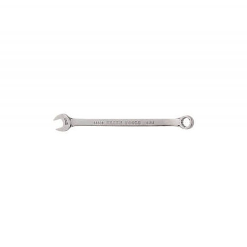 Klein 68508 Combination Wrench, 8 mm Wrench, 12 Points, 15 Offset, 5-3/8 in OAL, Forged Alloy Steel, Polished Chrome/Nickel Plated