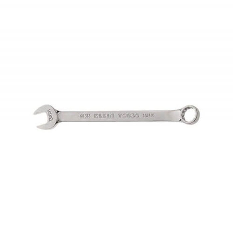 Klein 68513 Combination Wrench, 13 mm Wrench, 12 Points, 15 Offset, 7-1/8 in OAL, Forged Alloy Steel, Polished Chrome/Nickel Plated