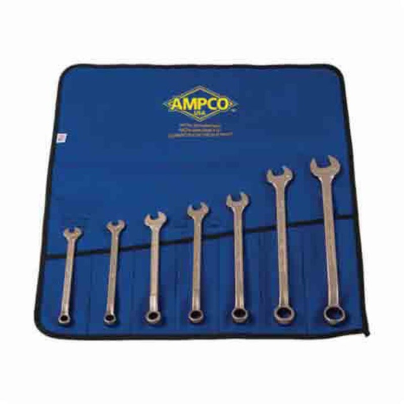 Ampco M-41 Non-Magnetic Combination Wrench Set, 7 pc, 3/8 to 7/8 in