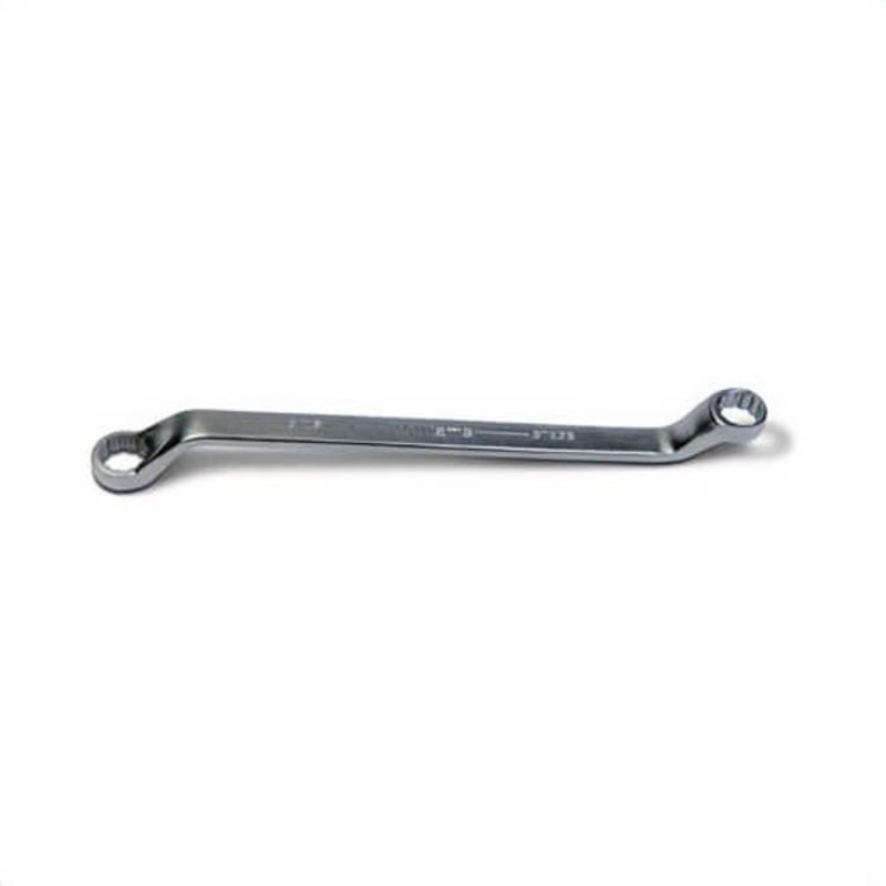 Williams 8731A Supertorque Double Head Box End Wrench, 3/4 x 7/8 in, 12 Points, 60 Offset, 11-7/16 in OAL, Satin Chrome