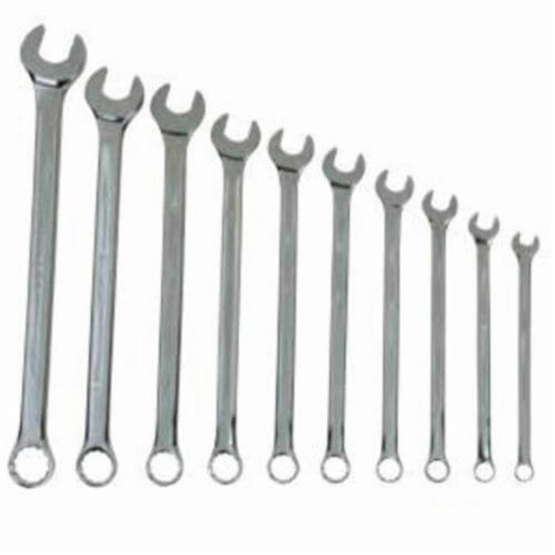 Williams MWS-5A Supercombo Combination Wrench Set, Metric, 10 pc, 7 to 17 mm, High Polished Chrome