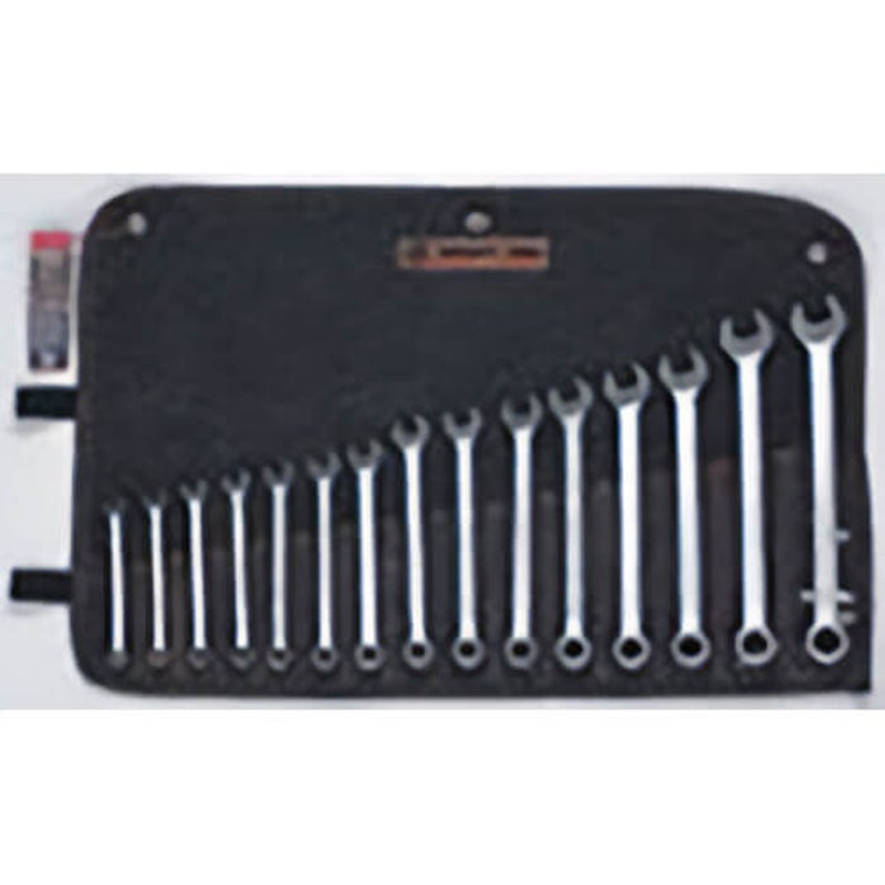 Wright 752 Combination Wrench Set in a Roll, 12 in dia, 15 pc