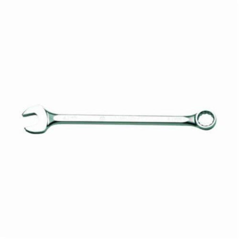 WrightGrip 11-60MM Flat Stem Heavy Duty Combination Wrench, 60 mm, 12 Points, 15 Offset, 730.25 mm OAL, Alloy Steel