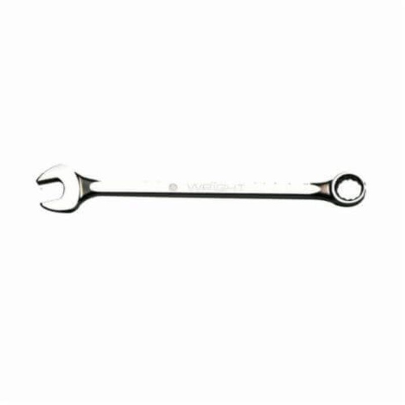 WrightGrip 1122 Flat Stem Combination Wrench, 11/16 in, 12 Points, 15 Offset, 9-1/8 in OAL, Satin, ASME B107.100