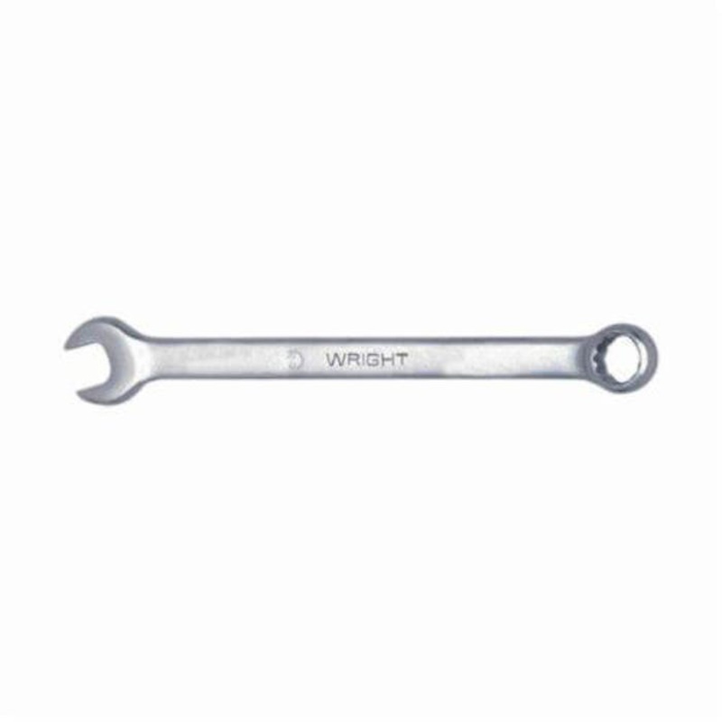 WrightGrip 1134 Flat Stem Combination Wrench, 1-1/16 in, 12 Points, 15 Offset, 14-1/4 in OAL, Satin, ASME B107.100
