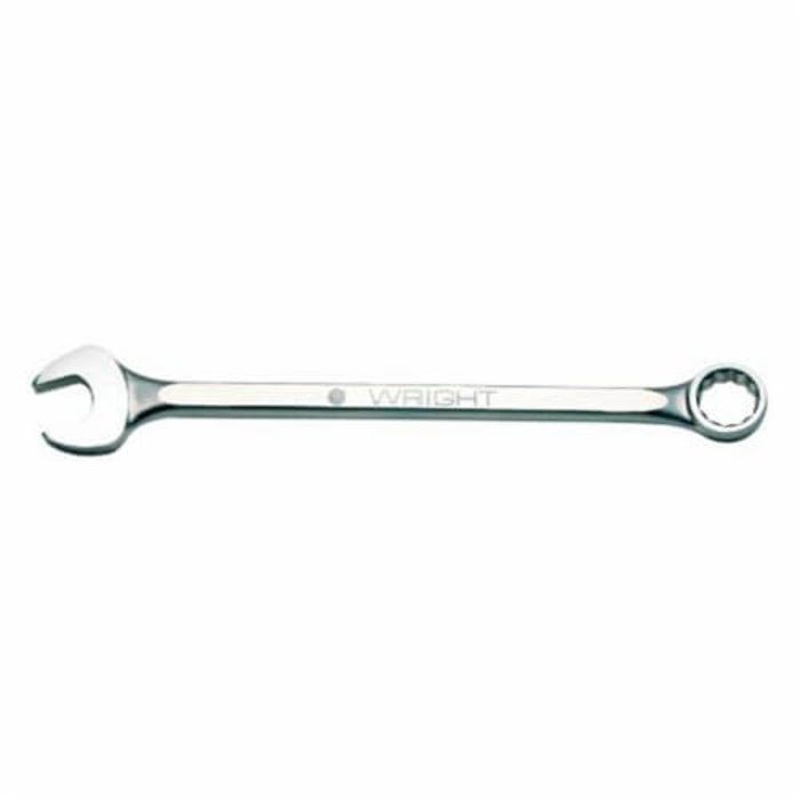 WrightGrip 11X08 Flat Stem Heavy Duty Combination Wrench, 3-3/8 in, 12 Points, 15 Offset, 36-1/2 in OAL, Industrial Black