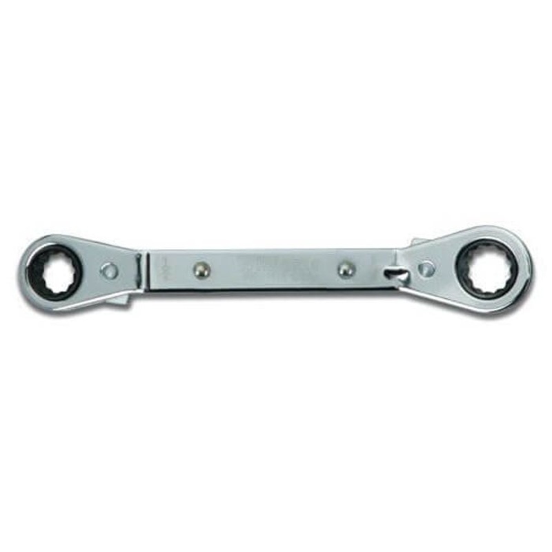 Williams RBO-2024 Double Head Box End Wrench, 5/8 x 3/4 in, 12 Points, 25 Offset, 8 in OAL, High Polished Chrome