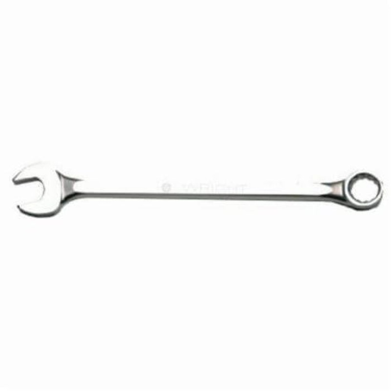 WrightGrip 11-26MM Flat Stem Combination Wrench, 26 mm, 12 Points, 15 Offset, 350.52 mm OAL, Satin, ASME B107.100