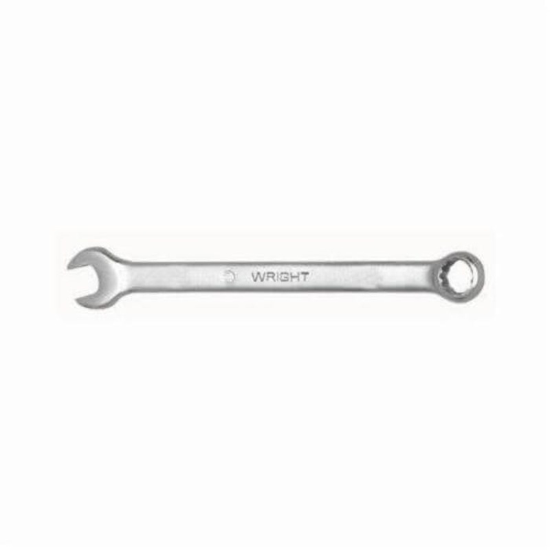 WrightGrip 1116 Flat Stem Combination Wrench, 1/2 in, 12 Points, 15 Offset, 7-5/32 in OAL, Satin, ASME B107.100
