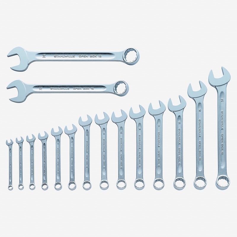 Stahlwille 13/16 OPEN BOX Combination Spanner Set, Metric, 7-24mm, 16 Pieces