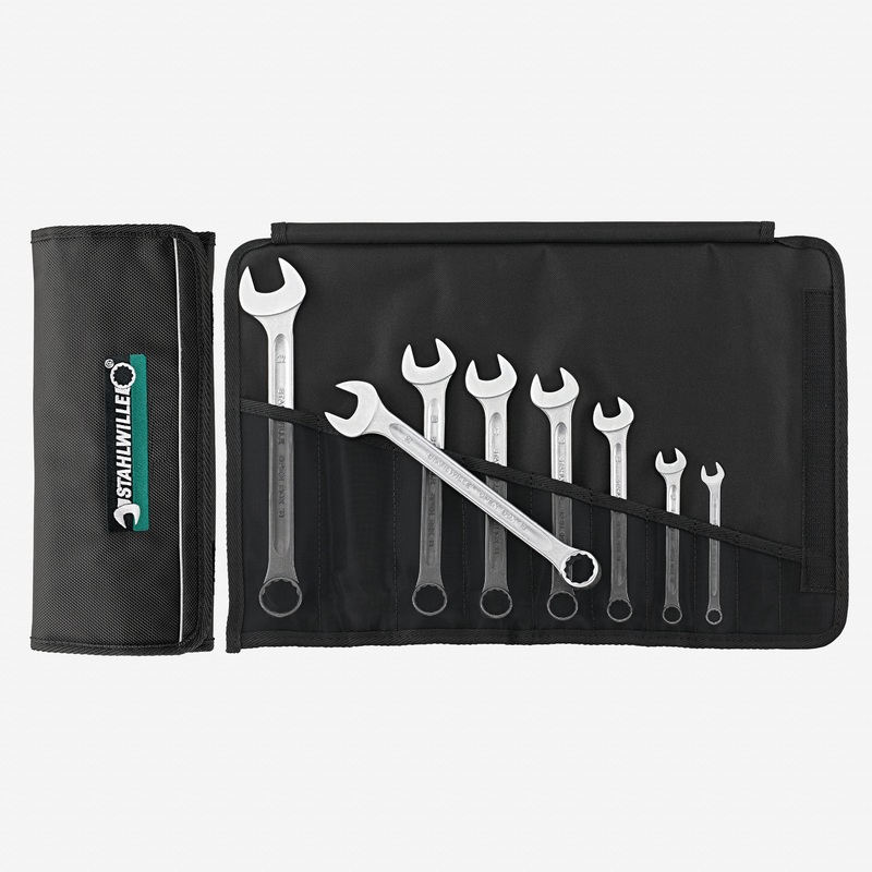 Stahlwille 13/8 OPEN BOX Combination Wrench Set, Metric, 8 - 22mm, 8 Pieces, 12 Point