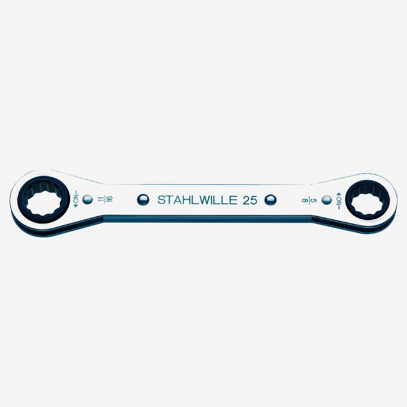 Stahlwille 25aN Ratchet Ring Spanner, 5/8" x 11/16"