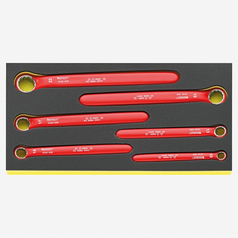 Stahlwille TCS 12161 VDE Single ended ring Spanner 6 pcs. in TCS inlay