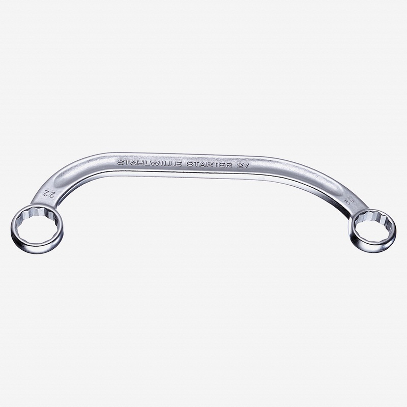 Stahlwille 27 Double Ended Ring Spanner STARTER (Half-Moon), 11 x 13 mm