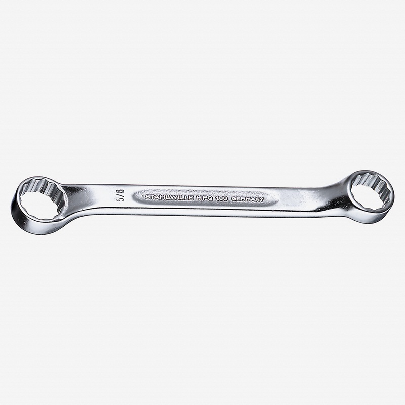 Stahlwille 180a Double Ended Ring Spanner Short Shallow Offset, 1/2" x 9/16"