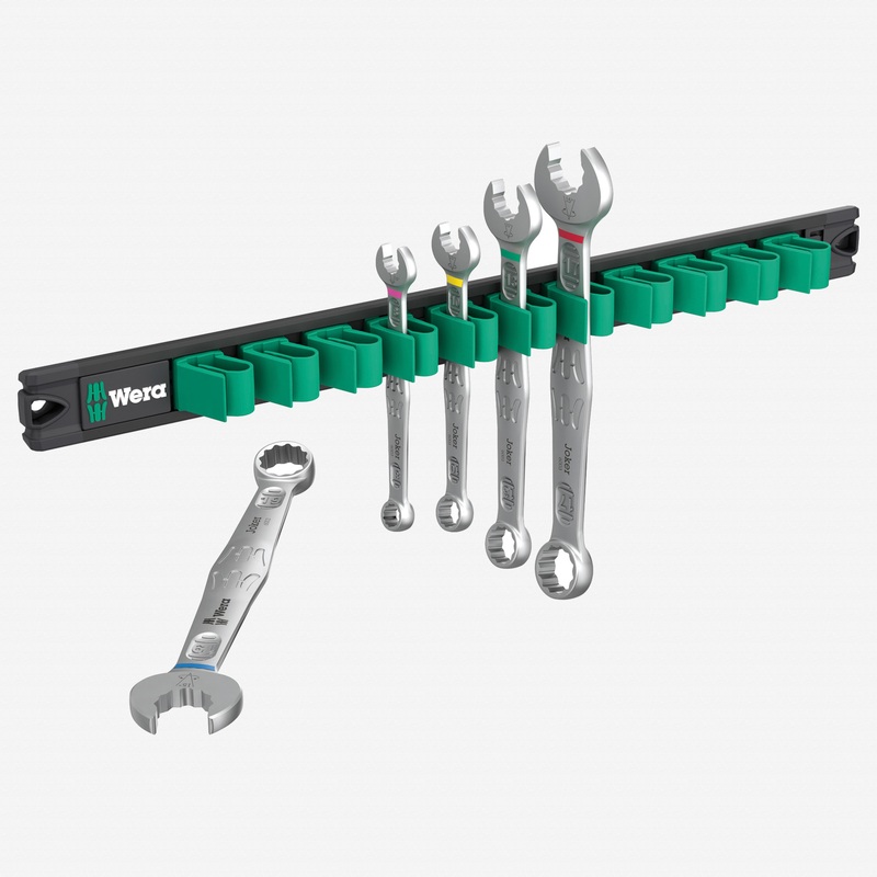 Wera 020234 9641 Magnetic Rail 6003 Joker 2 Ring Spanner Set, Metric, 5 Pieces