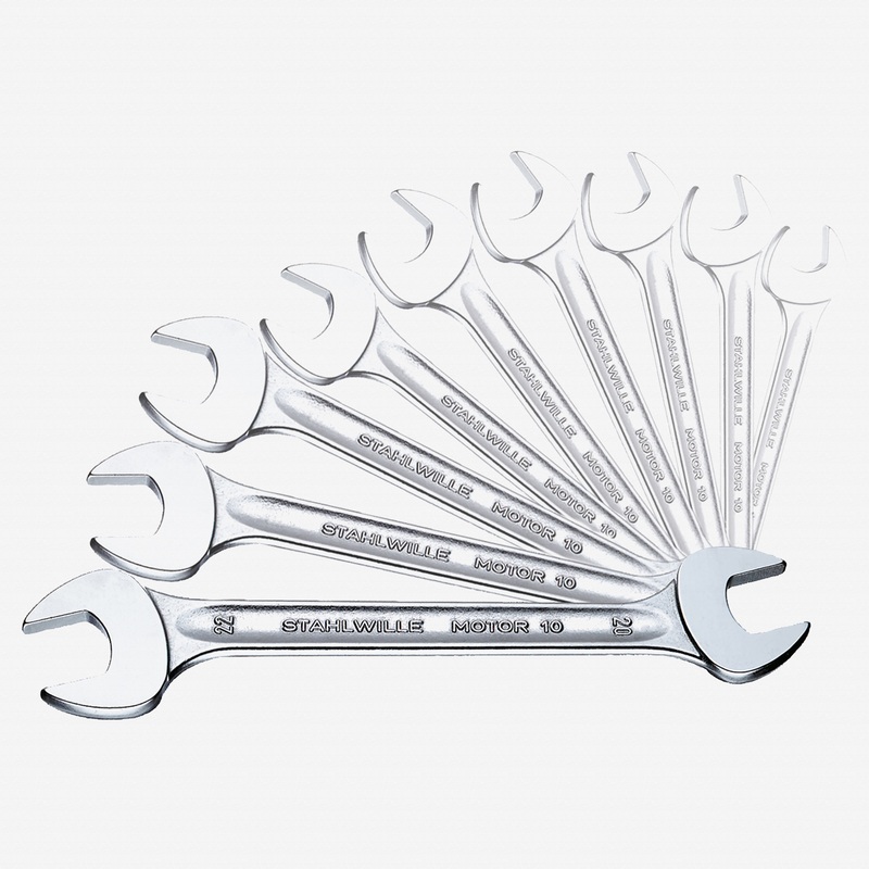 Stahlwille 10/9 MOTOR Double Open Ended Spanner Set, Metric, 6 - 24mm, 9 Pieces